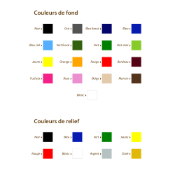 Nuancier de couleurs