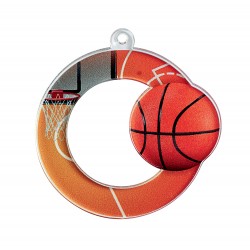 Médaille basket acrylique